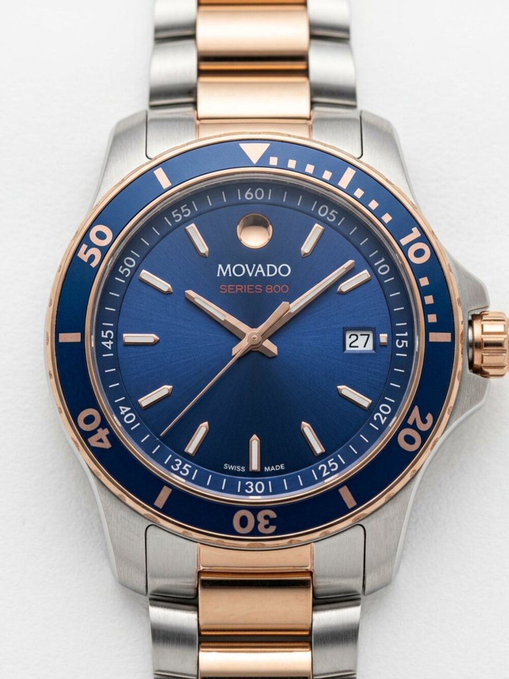 MOVADO SERIES 800 TWO TONE WATCH - LIKE NEW- OPEN BOX